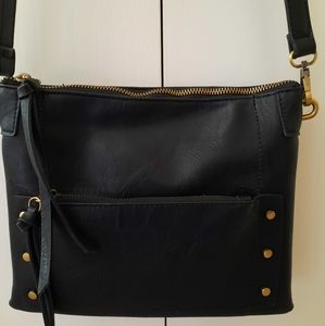 Antik Kraft black leather crossbody